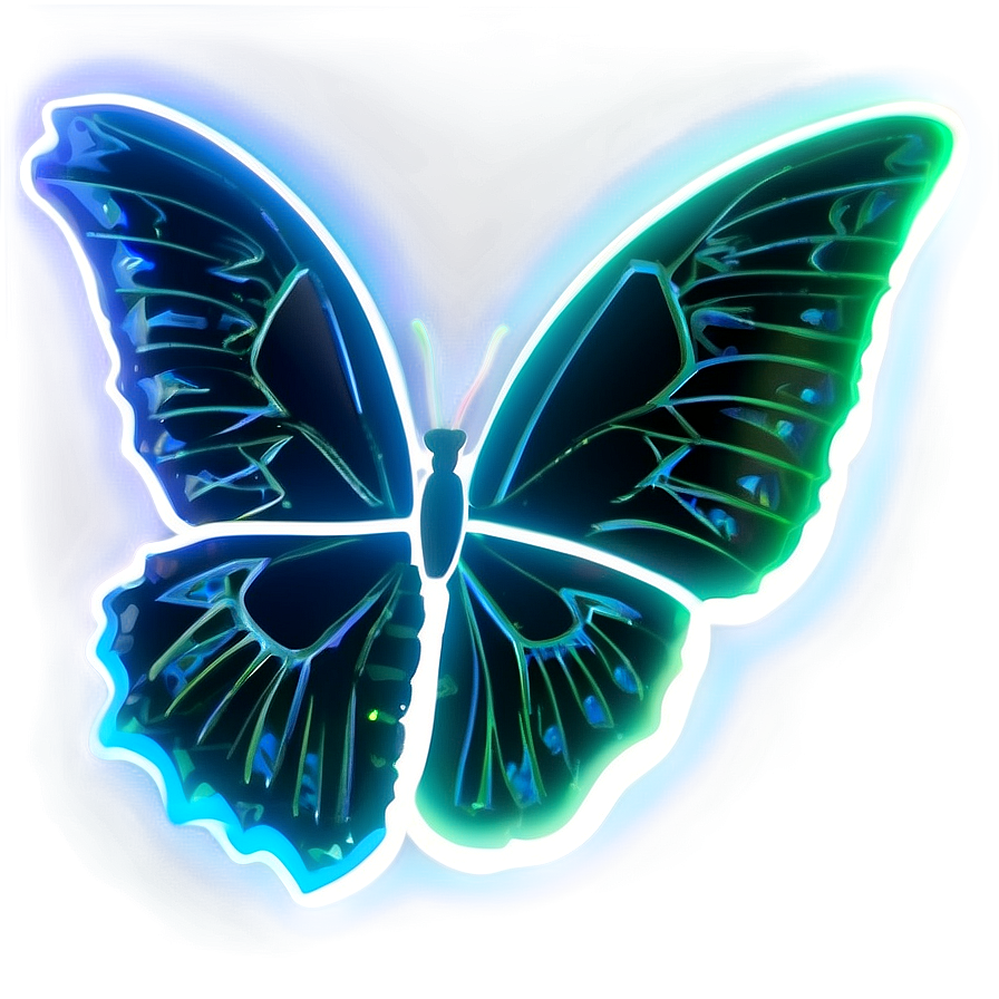 Neon Butterfly Glow Png Mqb PNG image