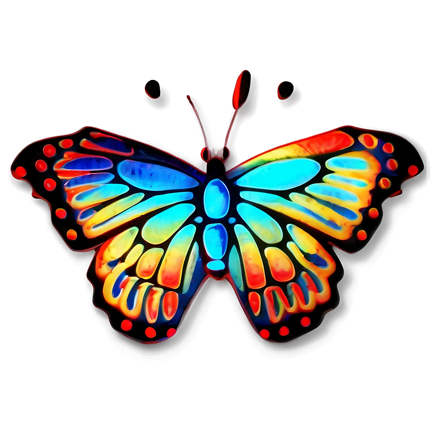 Neon Butterfly Picture Png 18 PNG image