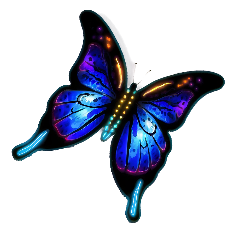 Neon Butterfly Picture Png 58 PNG image