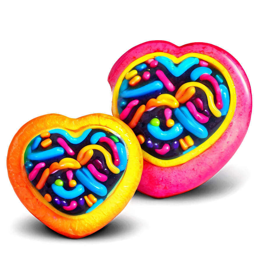 Neon Candy Heart Png Fdx19 PNG image