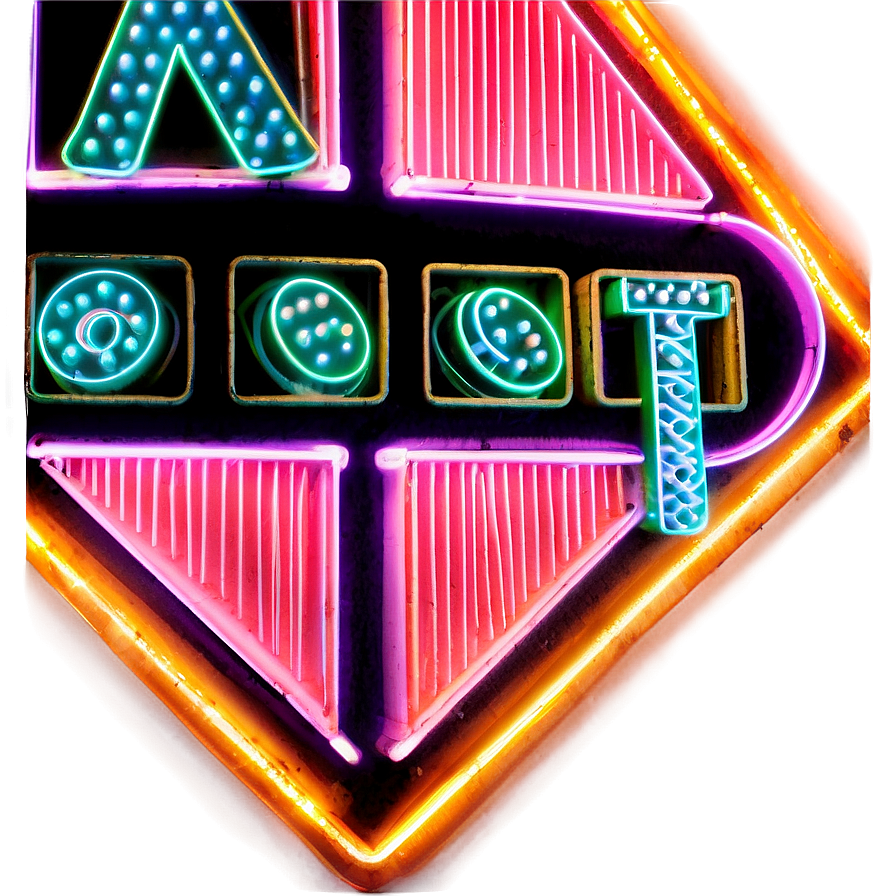 Neon Casino Sign Corner PNG image