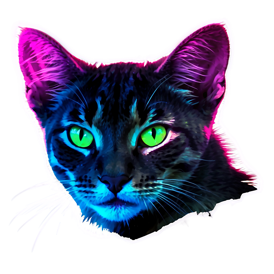 Neon Cat Filter Png Toh PNG image