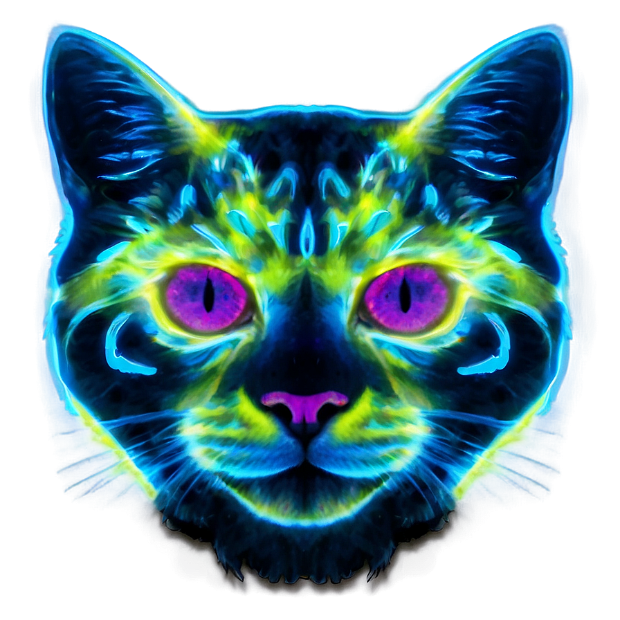 Neon Cat Filter Png Wwq PNG image