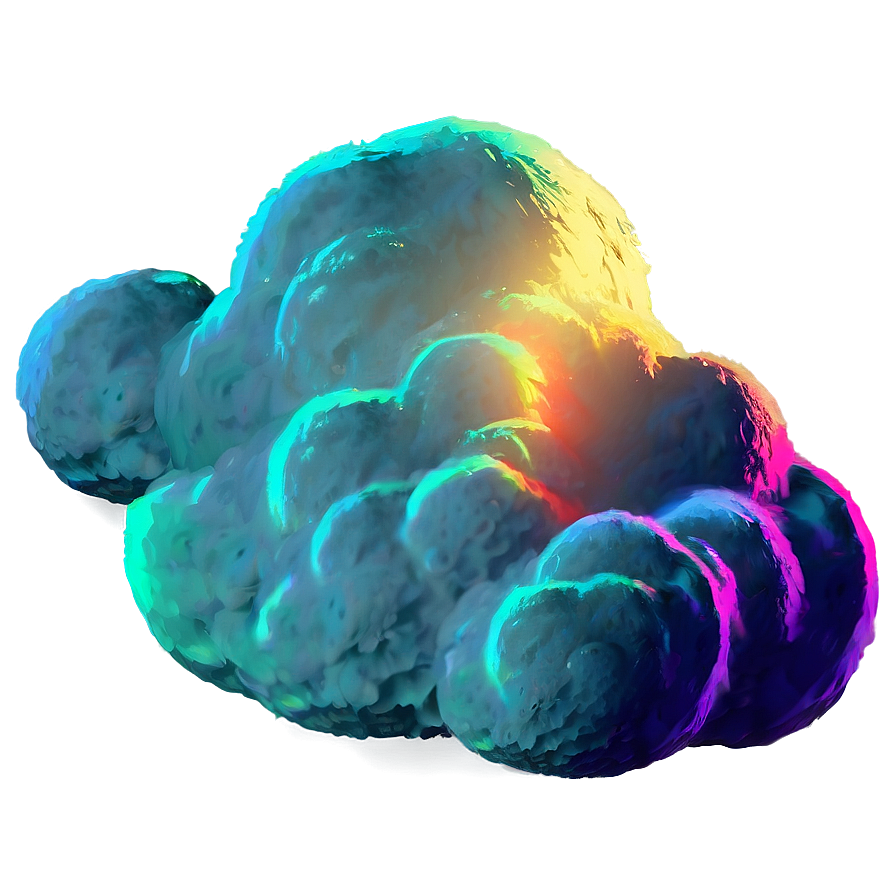 Neon Clouds Png Wab PNG image