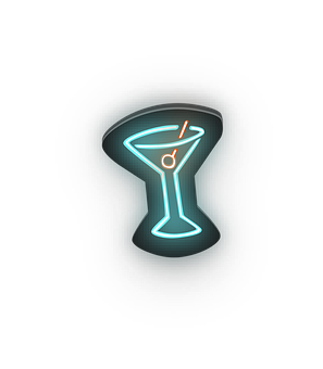 Neon Cocktail Sign PNG image