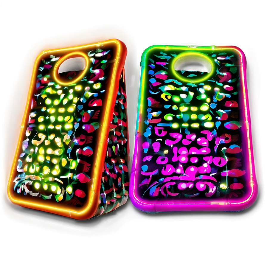 Neon Color Cornhole Bag Png 06292024 PNG image