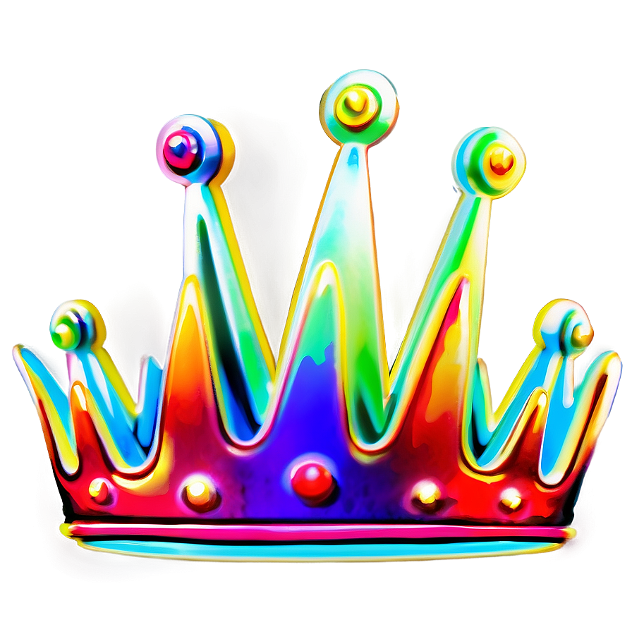 Neon Crown Decoration Png 06272024 PNG image