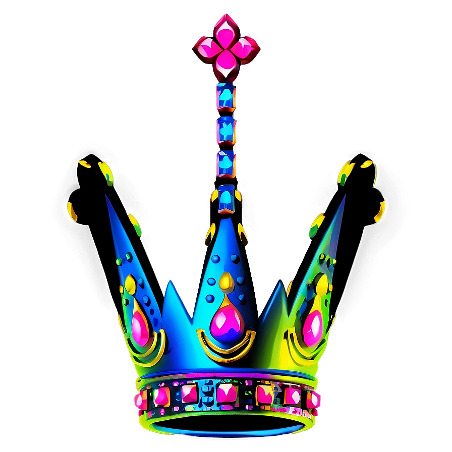 Neon Crown For Decoration Png Vqa48 PNG image