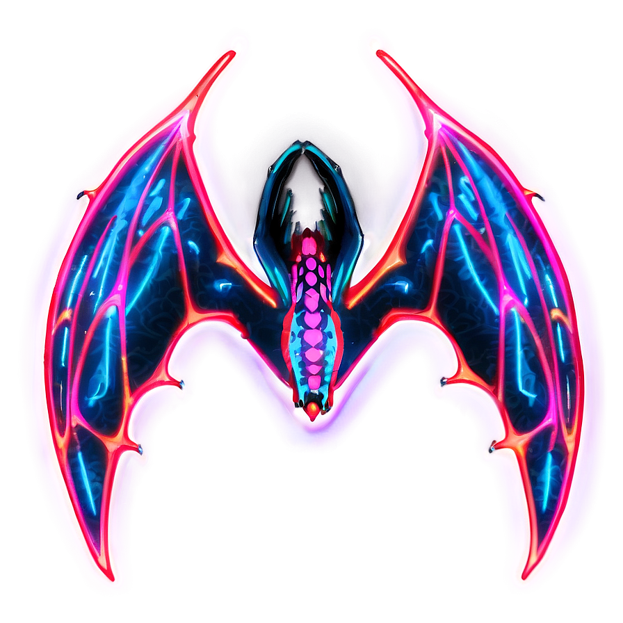 Neon Dragon Wings Png 06122024 PNG image