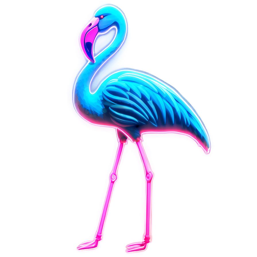 Neon Flamingo Light Png Pwq61 PNG image