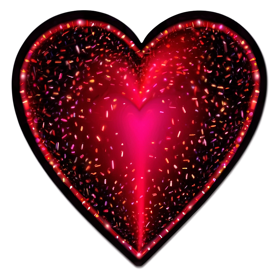 Neon Glitter Heart Png 83 PNG image