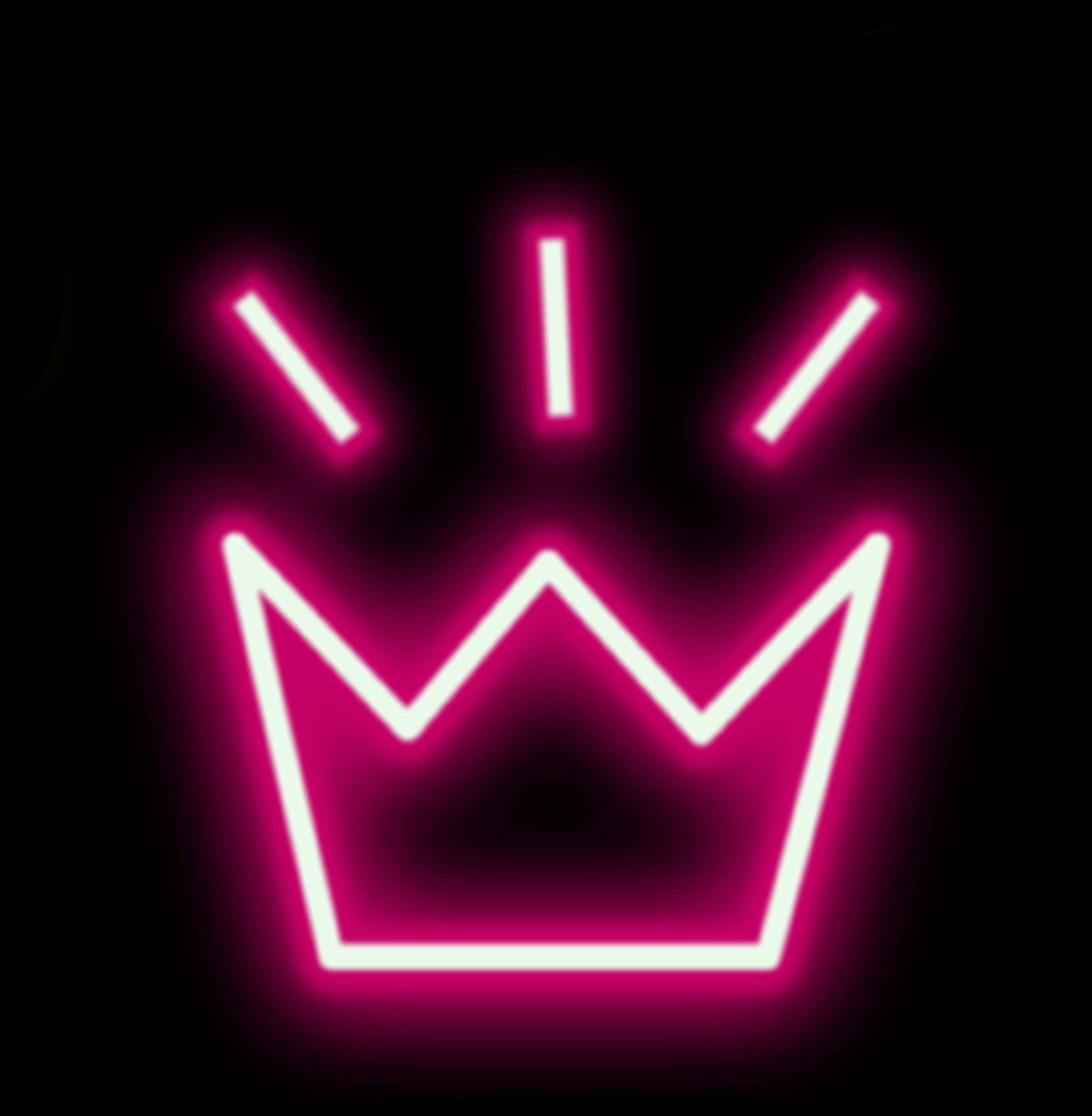 Neon Glow Crown Symbol PNG image