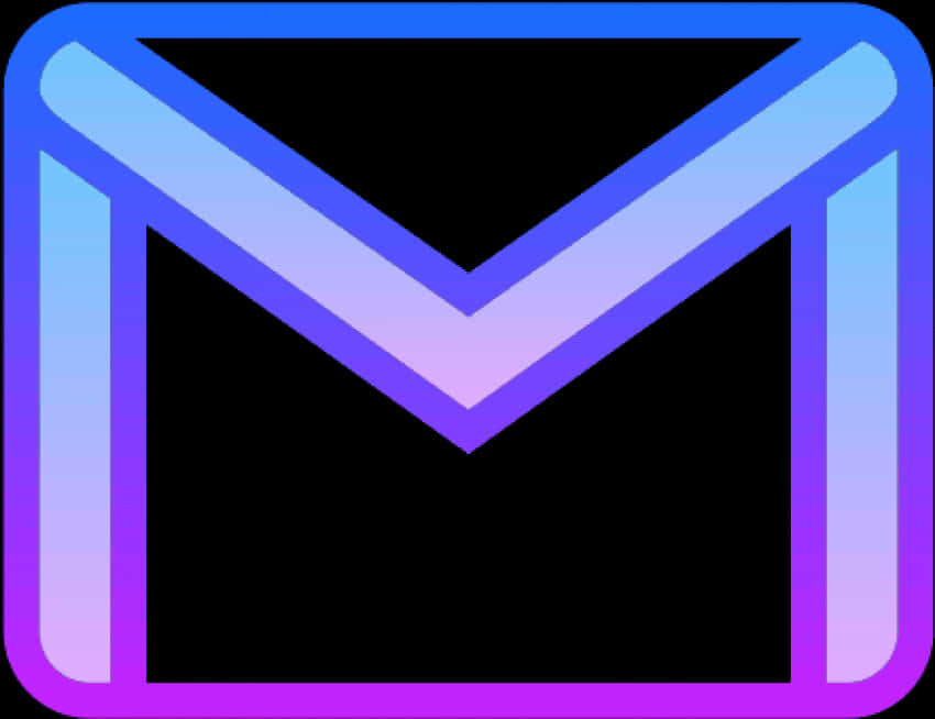 Neon Glow Gmail Logo PNG image