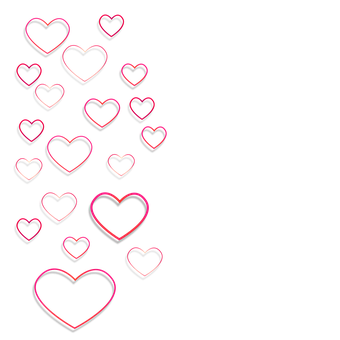 Neon Glow Hearts Pattern PNG image