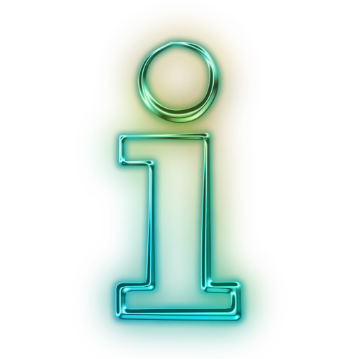 Neon Glow Letter I PNG image