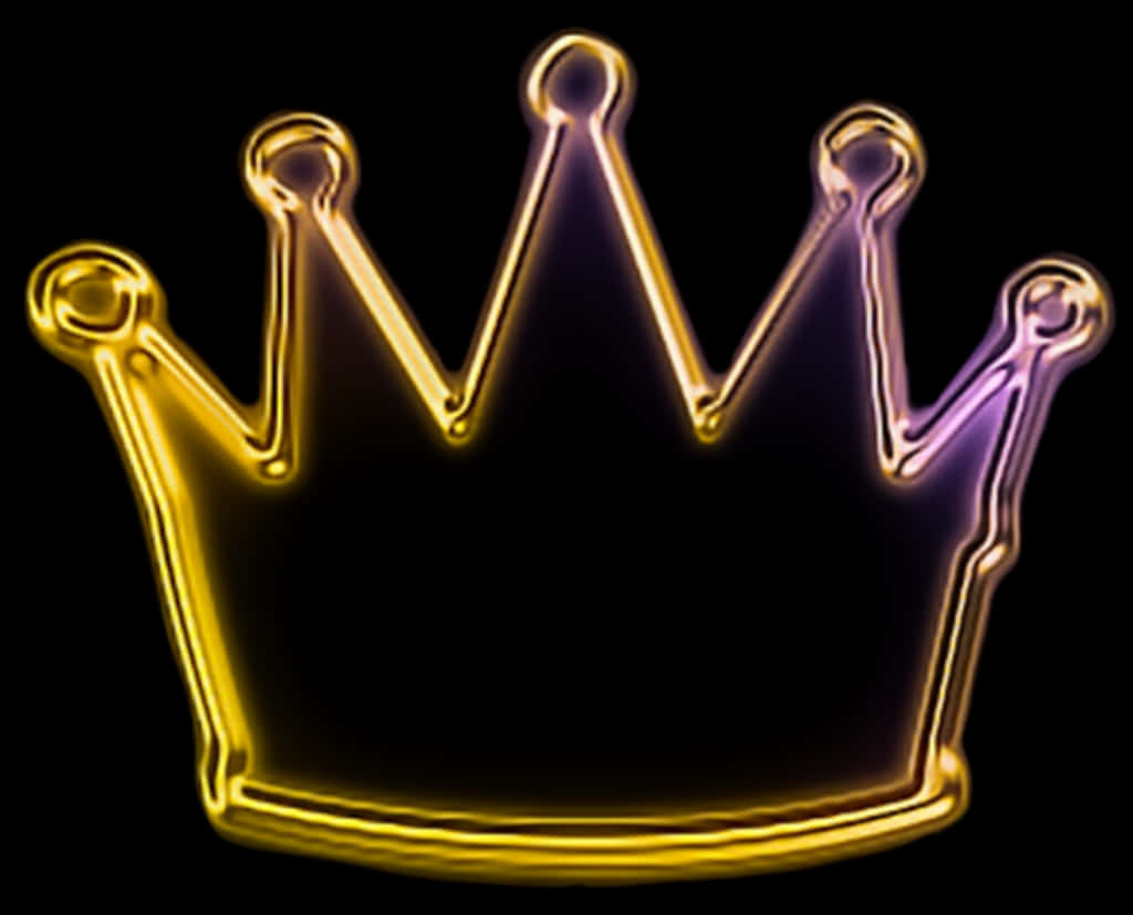 Neon Glow Princess Crown PNG image