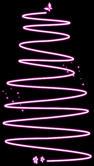 Neon Glow Spiral Christmas Tree PNG image