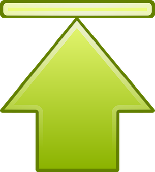 Neon Green Arrow Icon PNG image