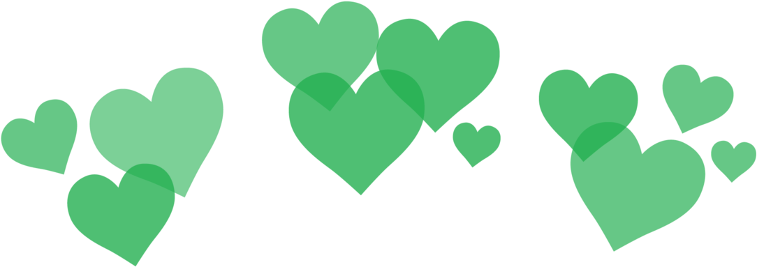 Neon Green Heart Crown Graphic PNG image