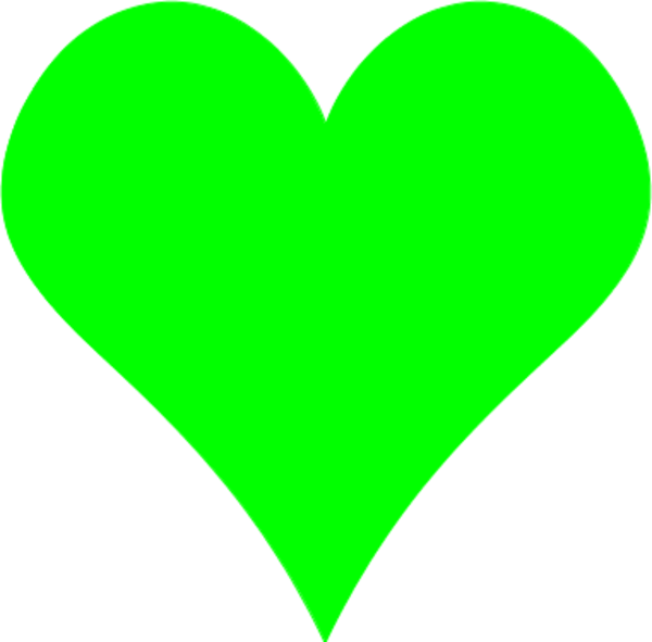 Neon Green Heart Shape PNG image