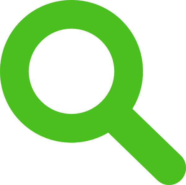 Neon Green Magnifying Glass Icon PNG image