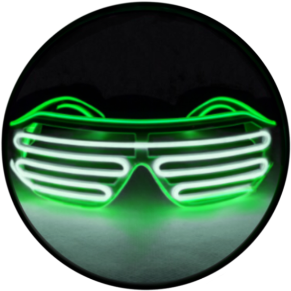 Neon Green Shutter Shades PNG image