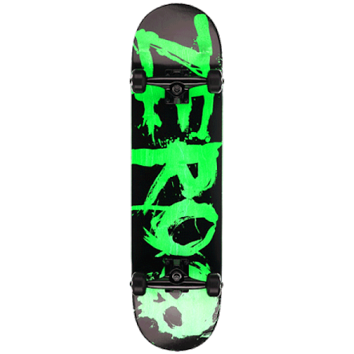 Neon Green Skateboard Graphic PNG image