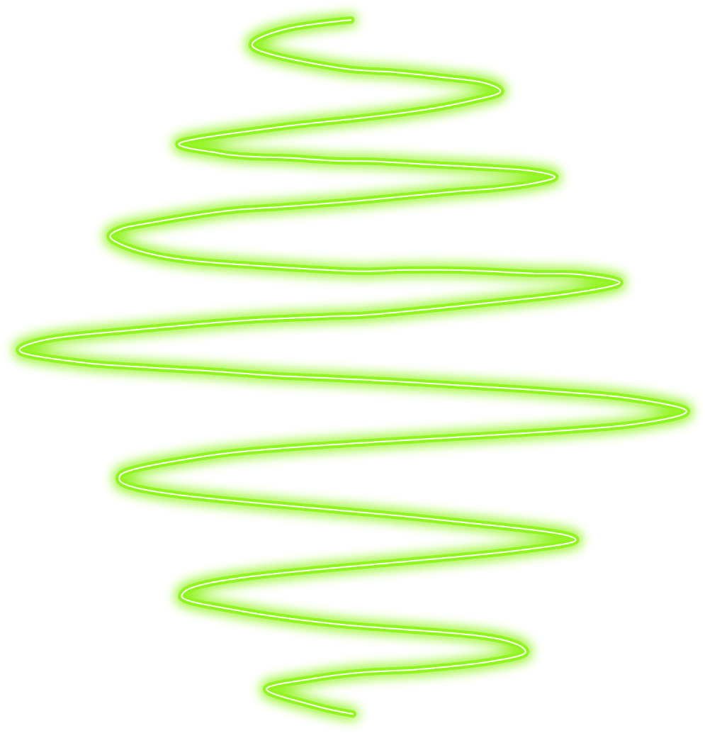 Neon Green Spiral Line PNG image