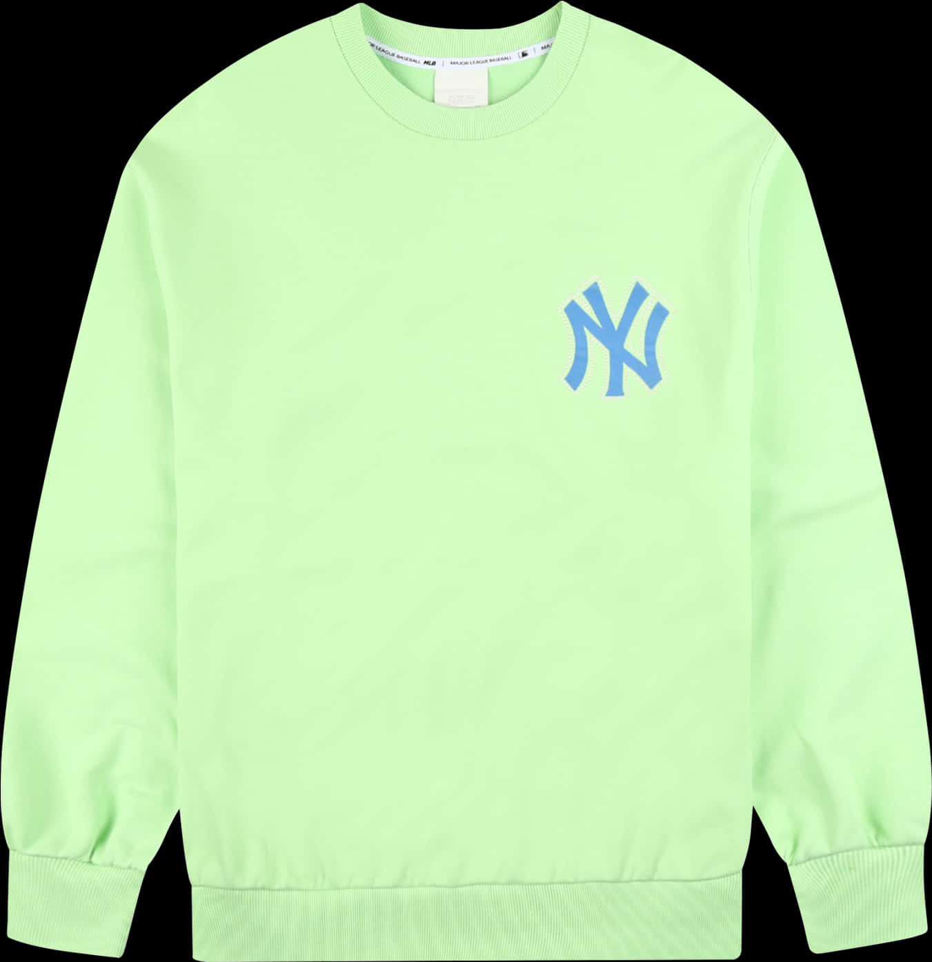 Neon Green Sweatshirtwith Yankees Logo PNG image