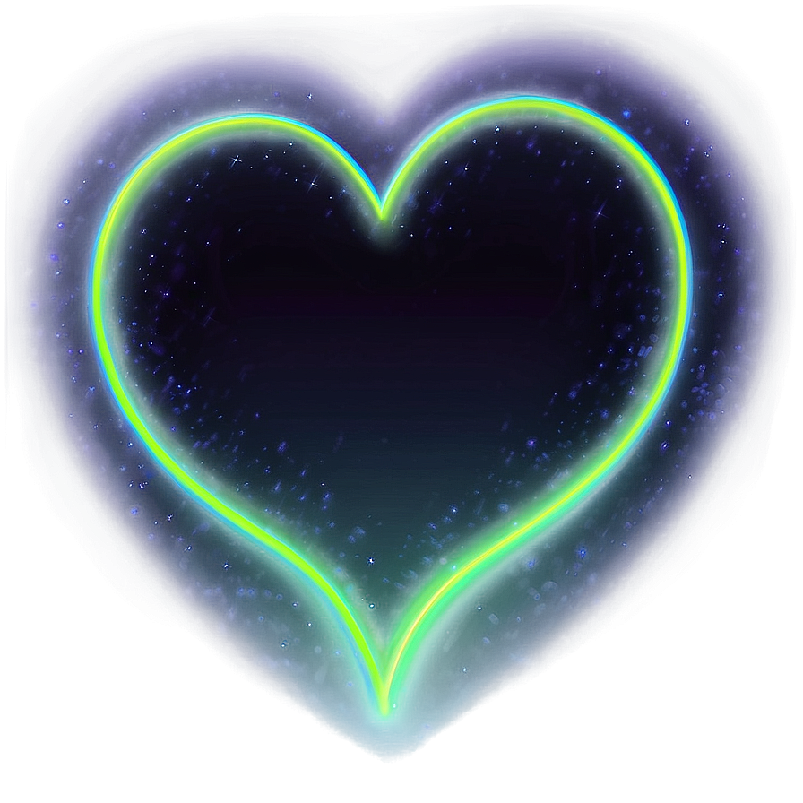 Neon Heart Clipart Glow Png 24 PNG image