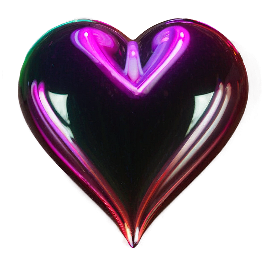 Neon Heart Emoji Png Art 05042024 PNG image