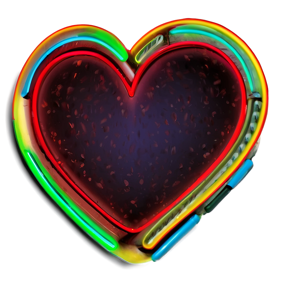 Neon Heart Emoji Png Art Cgt5 PNG image