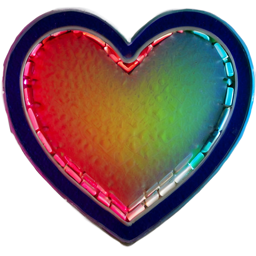 Neon Heart Graphic Png 06122024 PNG image