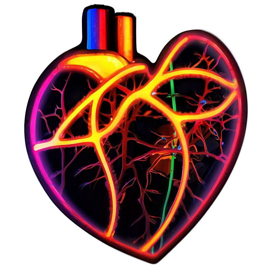 Neon Heart Graphic Png Cpf21 PNG image