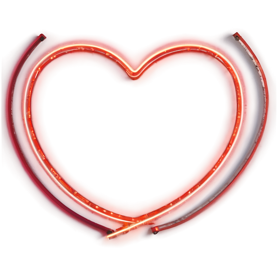 Neon Heart Light Png B PNG image