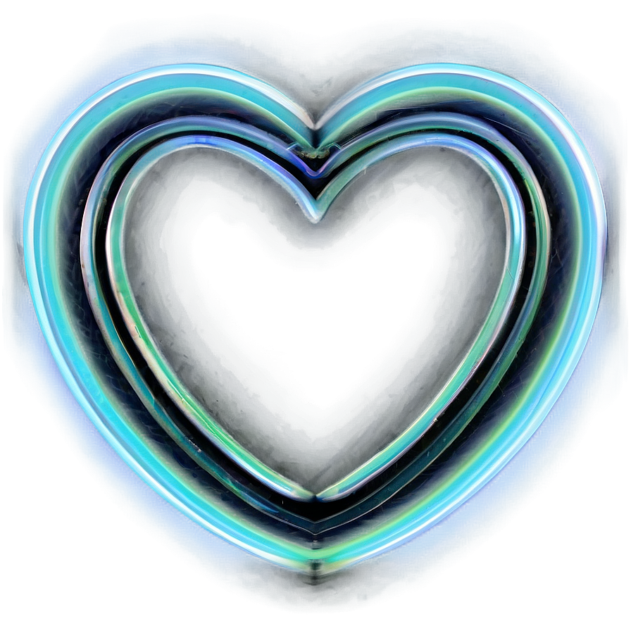 Neon Heart Outline Png Teg PNG image