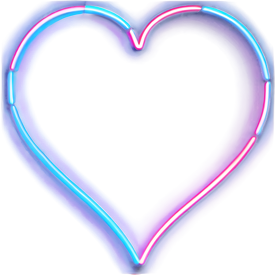 Neon Heart Overlay Png 06282024 PNG image