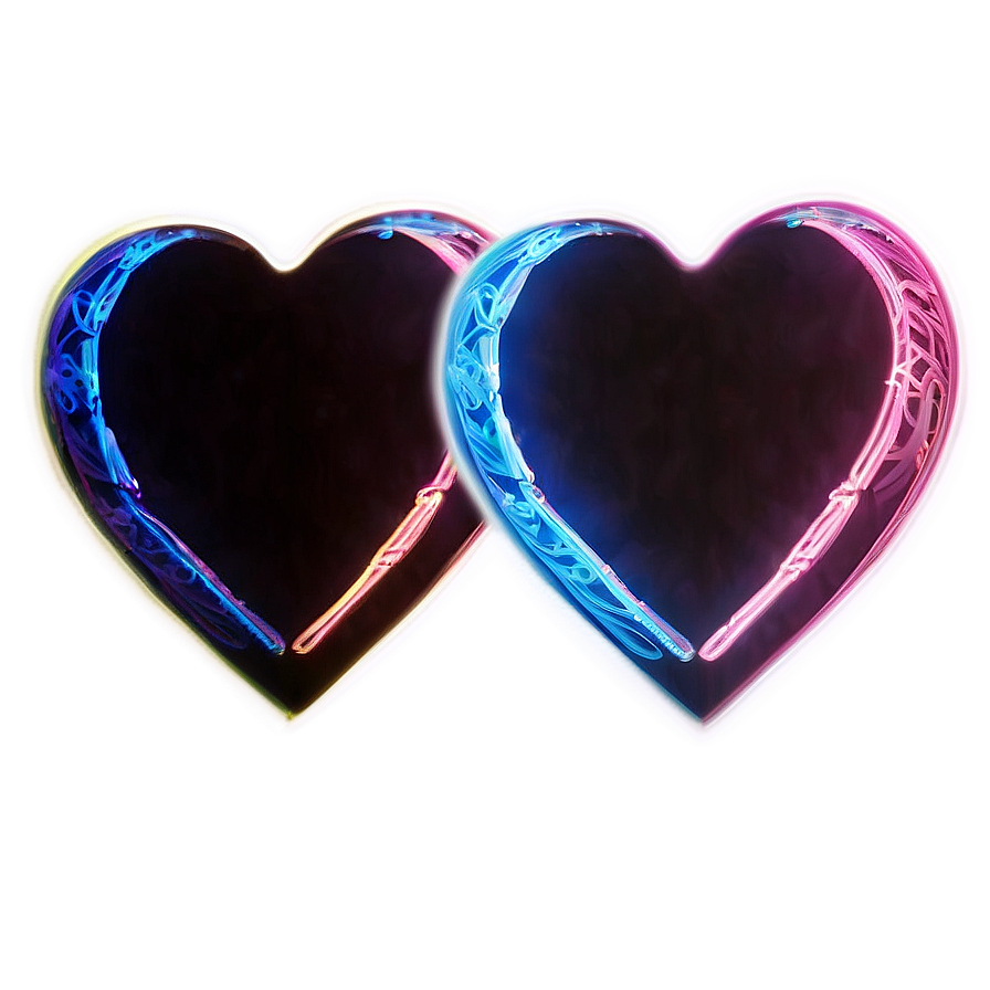 Neon Heart Silhouette Png Vku83 PNG image