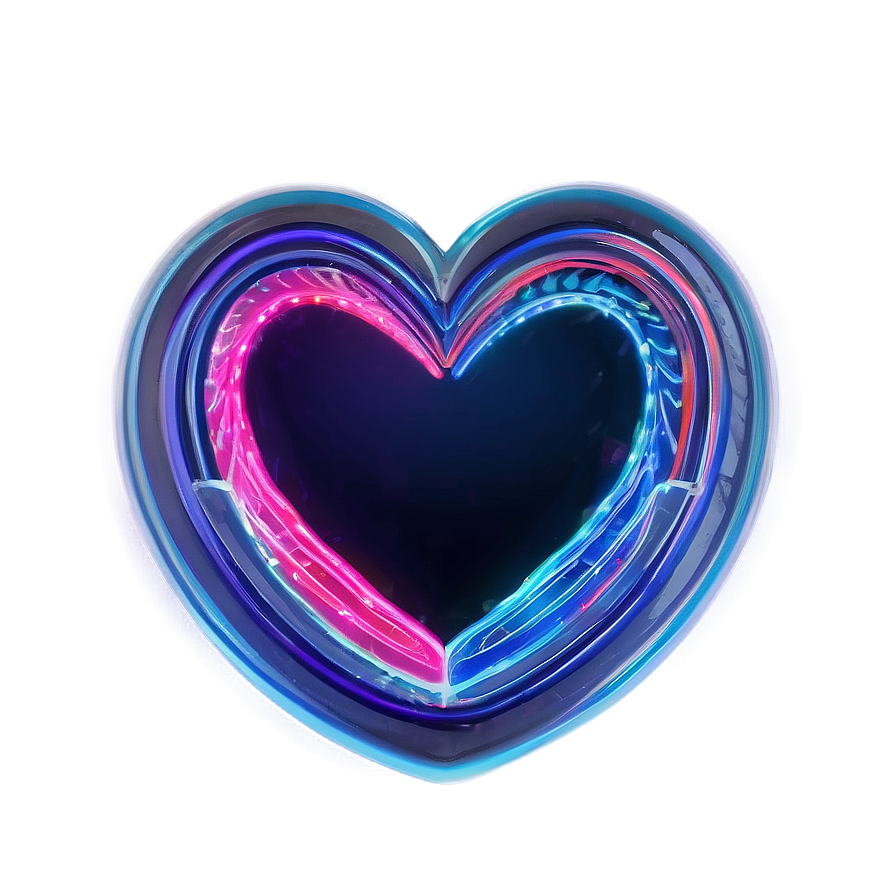 Neon Heart Vector Png Atk47 PNG image