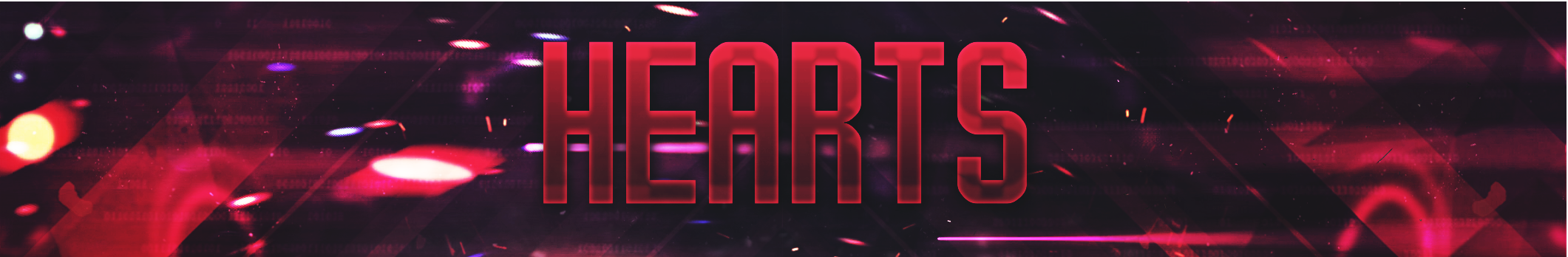Neon Hearts Banner PNG image
