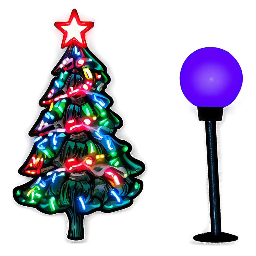 Neon Light Arbol De Navidad Png 45 PNG image