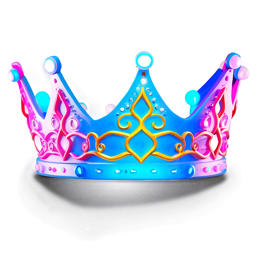 Neon Light Crown Art Png 06272024 PNG image