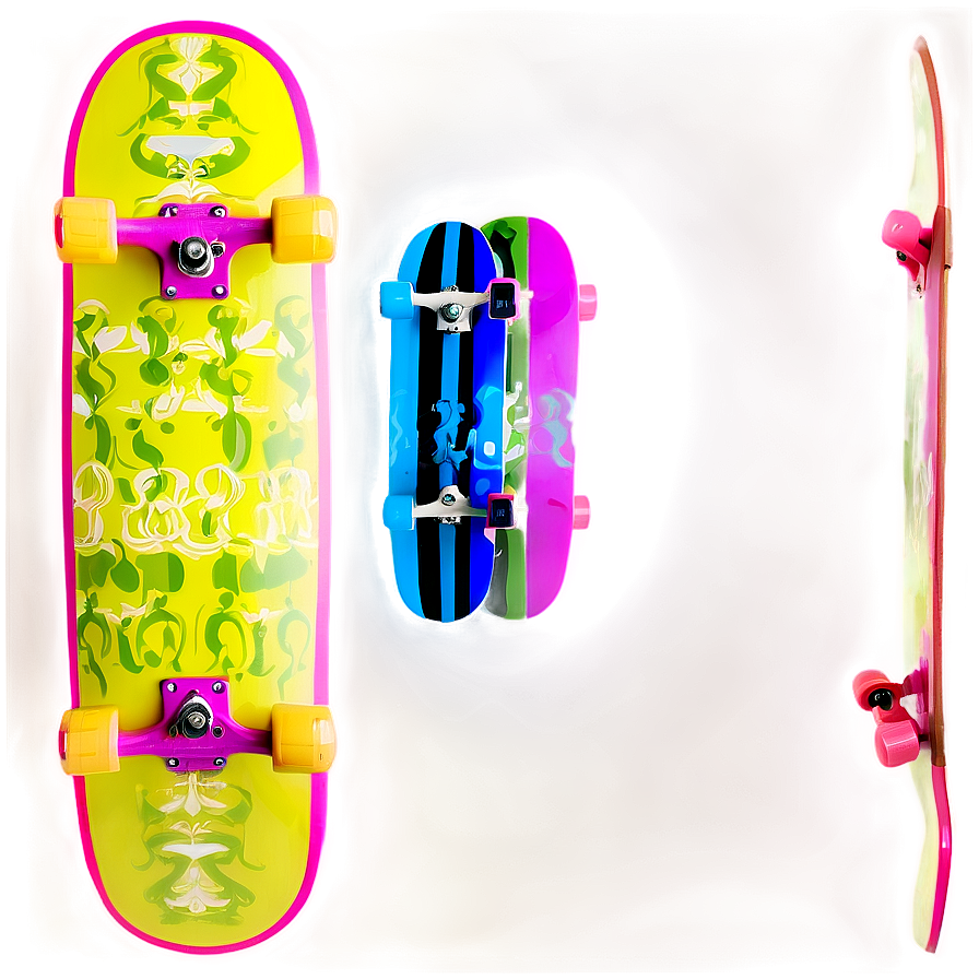 Neon Light Skateboard Deck Png 98 PNG image