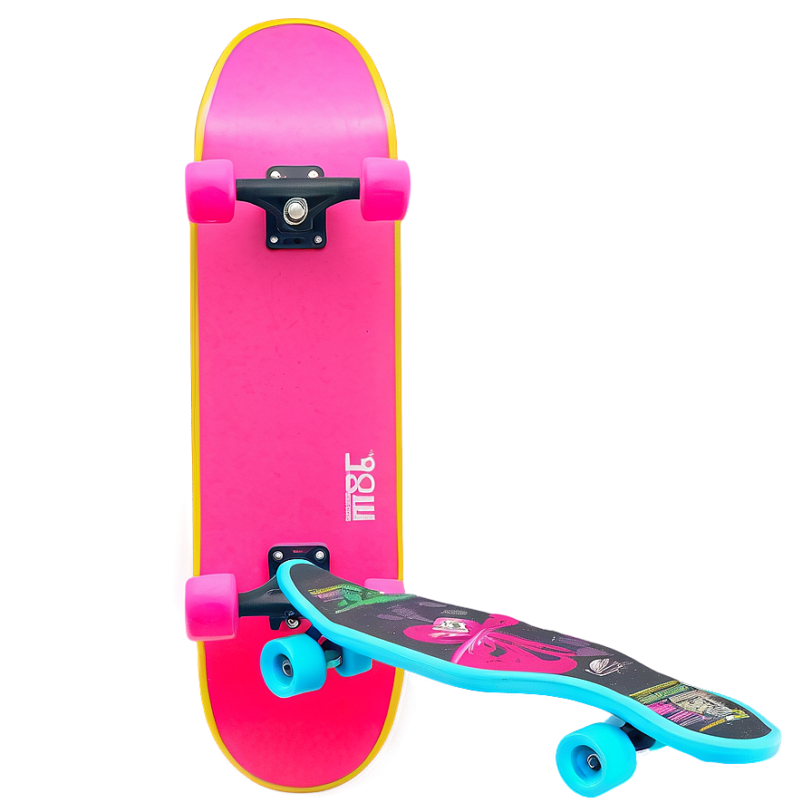 Neon Light Skateboard Deck Png Gwe PNG image