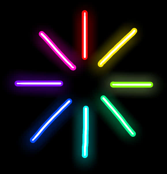 Neon Light Starburst PNG image