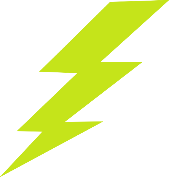 Neon Lightning Bolt Graphic PNG image