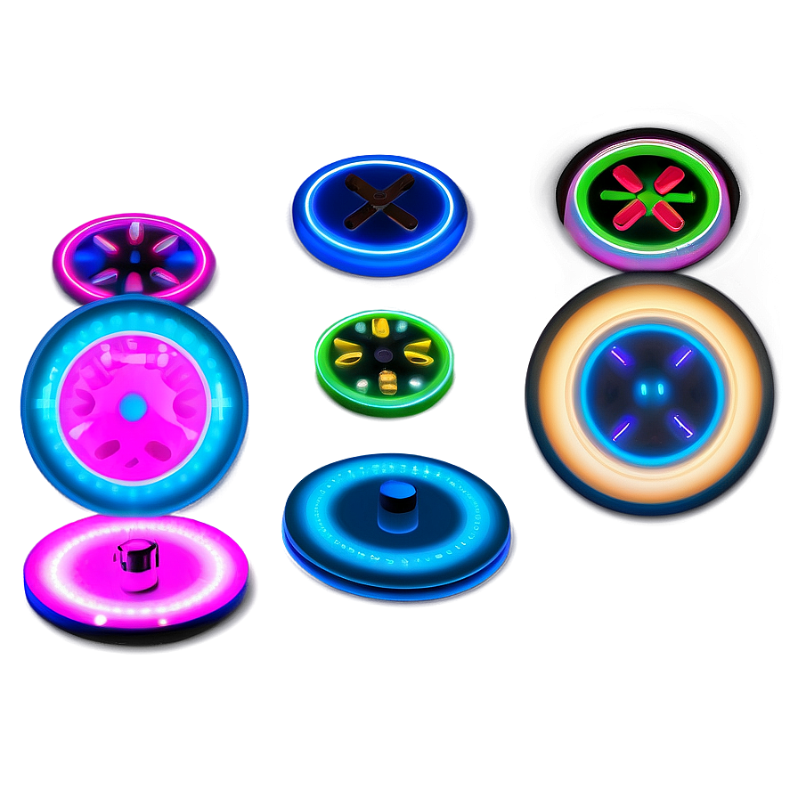 Neon Lights Buttons Png 06262024 PNG image