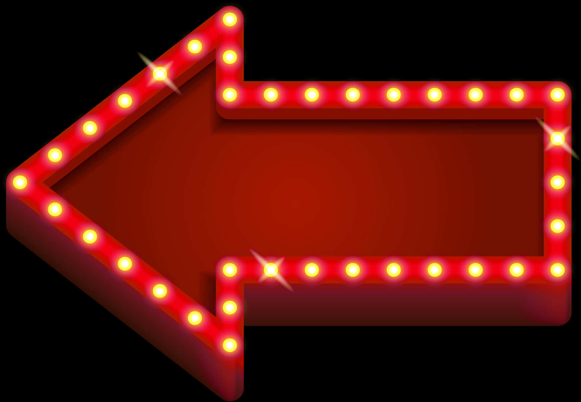 Neon Lit Red Arrow Sign PNG image