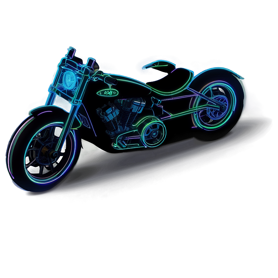 Neon Motorcycle Png Sqa PNG image