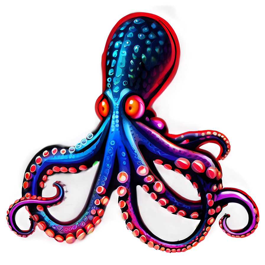 Neon Octopus Png Aee36 PNG image